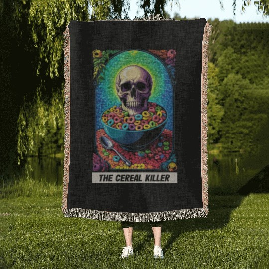 The Cereal Killer Woven Blankets