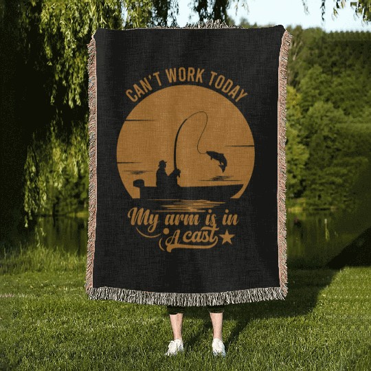 Can't Work Today My Arm Is In A Cast Woven Blankets