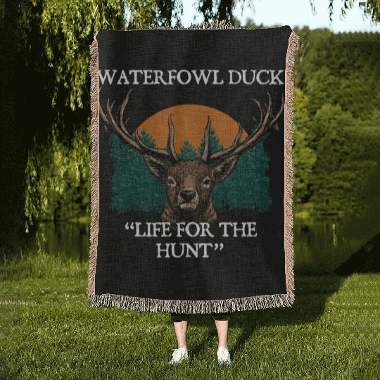 Waterfowl Duck Live for Hunt Cast Around Hunting Woven Blankets