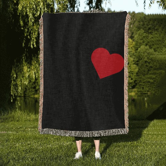 I Love My Girlfriend Woven Blankets