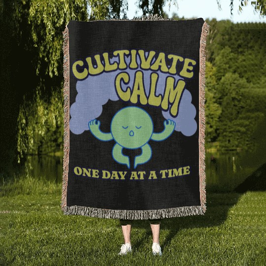 Cultivating Calm One Day At A Time Peaceful Woven Blankets
