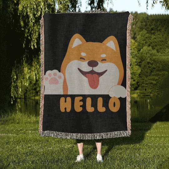 Woven Blankets dog funny dog lover gift kids Unisex