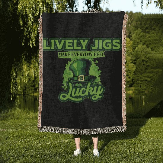 Lively Jigs Make Everyday Feel Lucky St Patricks Woven Blankets