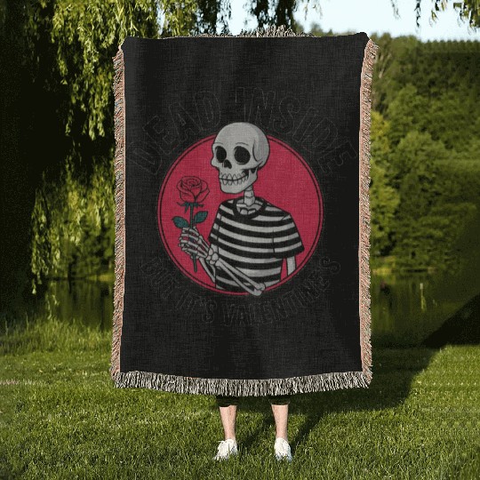 Valentine's Day Men's Woven Blankets | Dead Inside