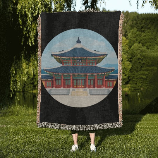 Old school Chinese kung fu Woven Blankets
