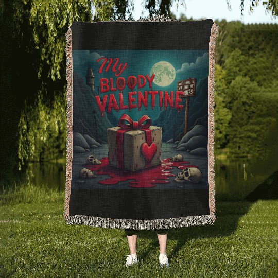 My bloody Valentine Woven Blankets