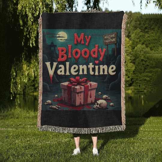 My bloody Valentine Woven Blankets