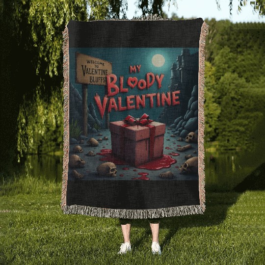 My bloody Valentine Woven Blankets