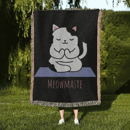 Meowmaste - Animal Yoga Woven Blankets