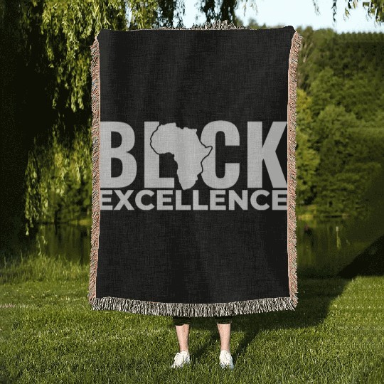 Black Excellence Woven Blankets