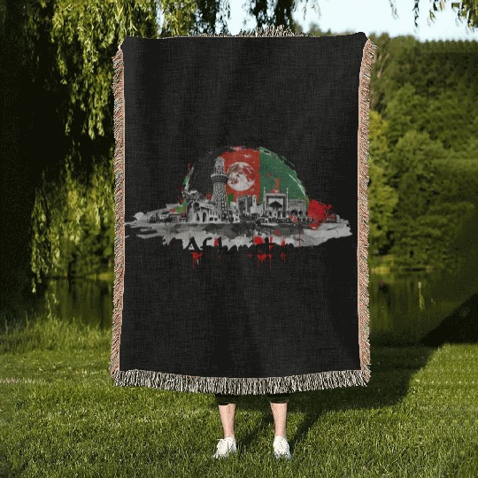 Kabul Store Afghanistan Urban Famous Buildings Woven Blankets