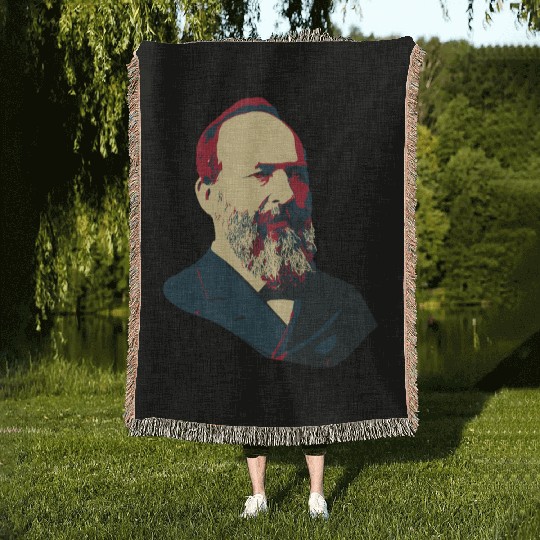 President James Abraham Garfield Woven Blankets