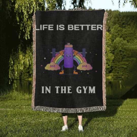 Life Is Better In The Gym Woven Blankets