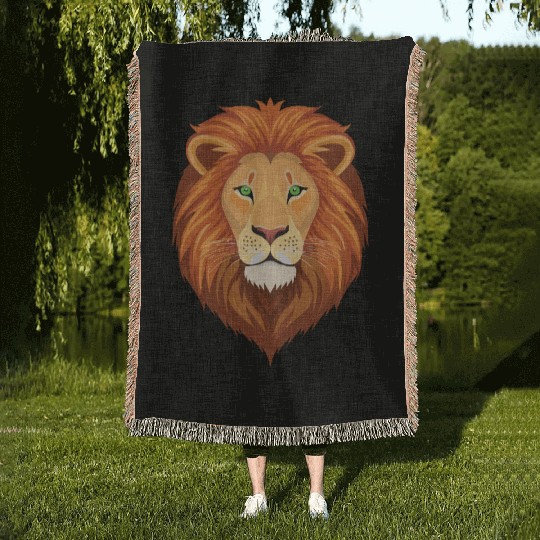 Tiger - Lion - Fearless - Lion King Woven Blankets