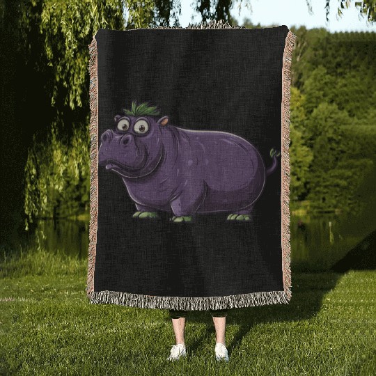 Hip Eggplant Woven Blankets