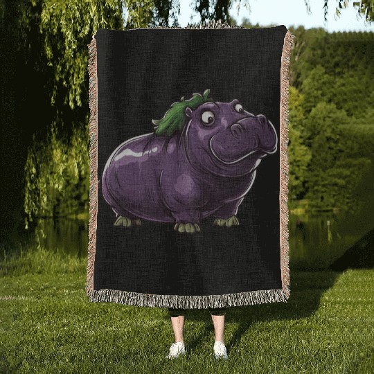 Hip Eggplant Woven Blankets