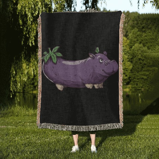 Hip Eggplant Woven Blankets