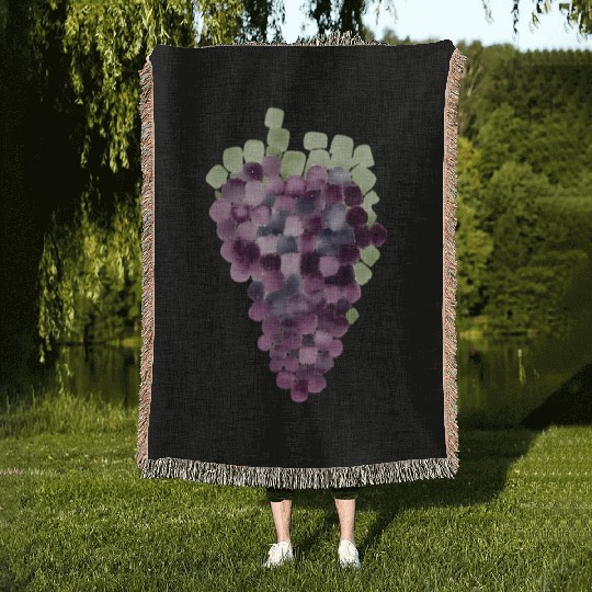 Grape Mosaic Woven Blankets