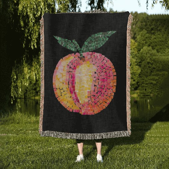 Peach Magic In The Mosaic Woven Blankets