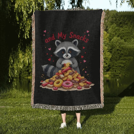 Me, Myself, and My Snacks Woven Blankets