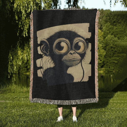 Spider Monkey Woven Blankets