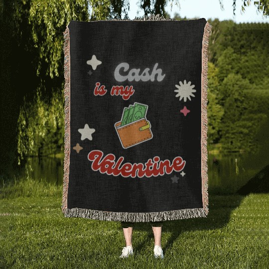 Money Lover's Valentine Apparel Woven Blankets