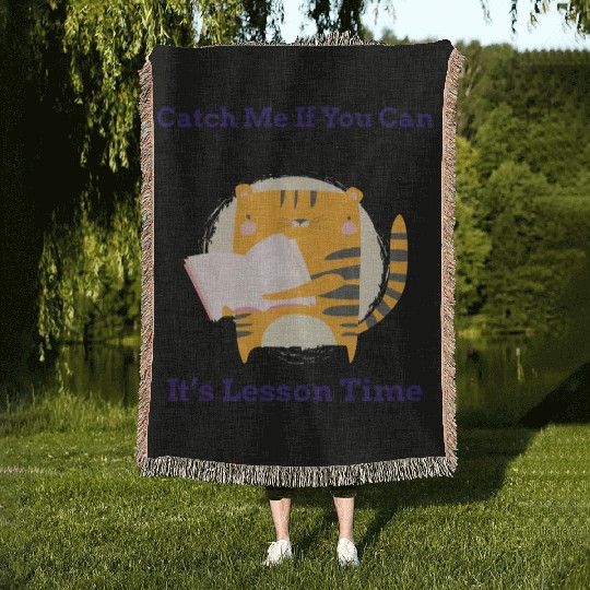 Cheetah Teacher Woven Blankets