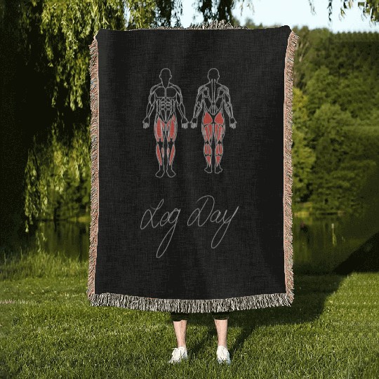 Leg Day Bodybuilding Powerlifting Gym near me Gift Woven Blankets