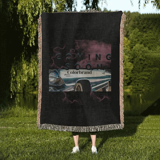 Colorbrand Lowrider advert design Woven Blankets