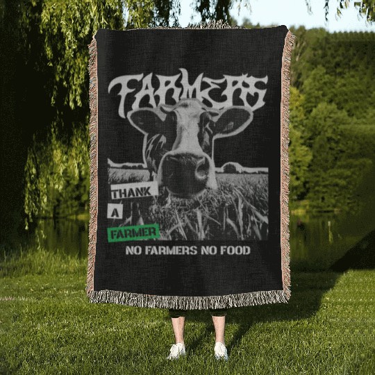 Thank a farmer DESIGN Woven Blankets