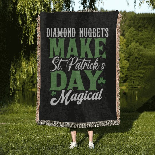 Diamond Nuggets Make St Patricks Day Magical Woven Blankets