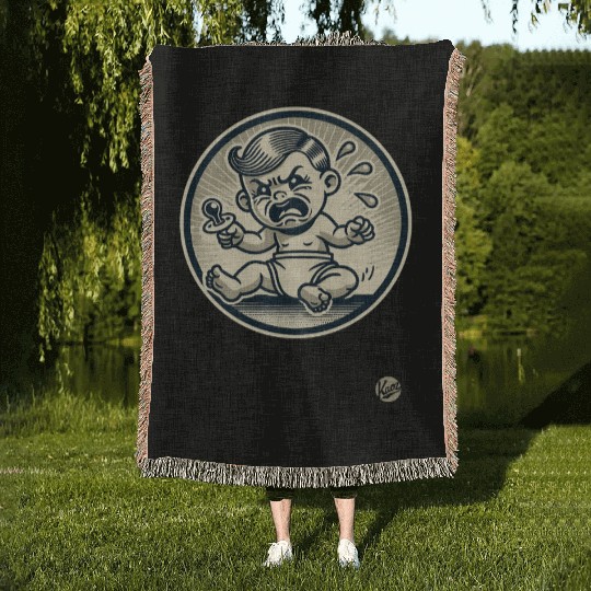 Spoiled Crybaby – Vintage Cartoon Woven Blankets
