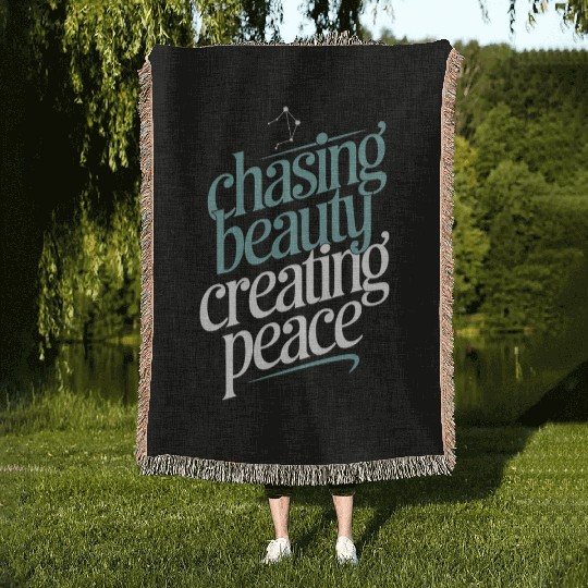 Libra Zodiac Chasing Beauty Creating Peace Woven Blankets