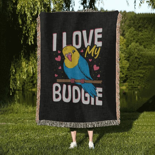 Budgie Care Talking Bird Australian BudgiE Woven Blankets
