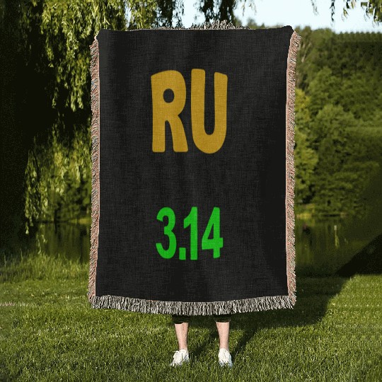 Fanny mathematics Bruh It's Pi Day Woven Blankets