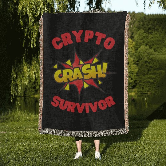 CRYPTO crash survivor Woven Blankets