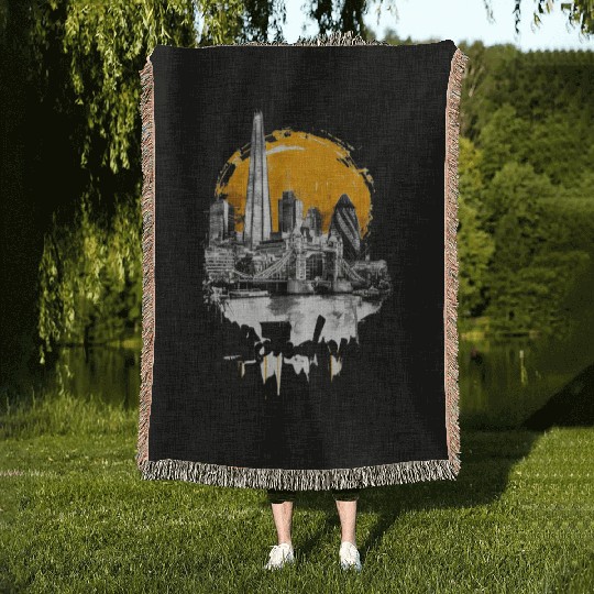 London Streets Woven Blankets