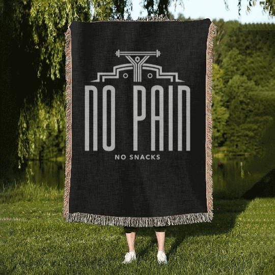 No Pain No Snacks Hiit Cardio Woven Blankets
