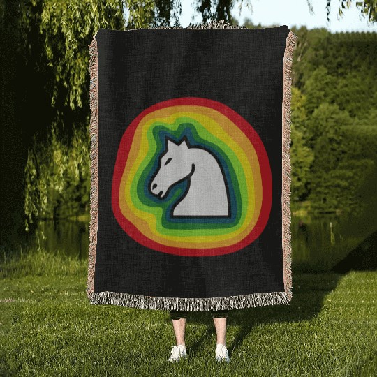 My Lovely Horse Woven Blankets