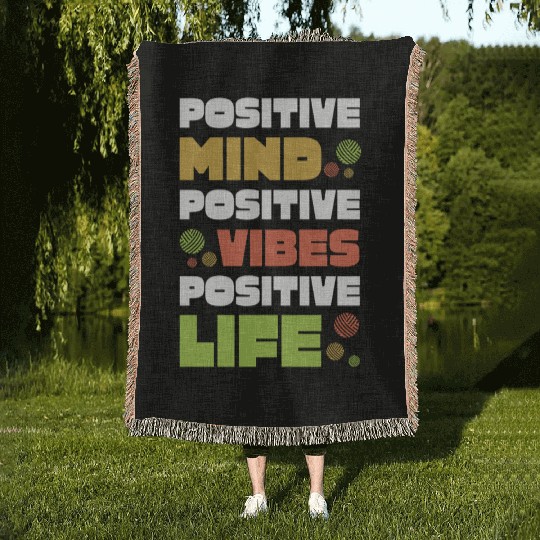 Positive Mind Vibes Life Mental Health Awareness Woven Blankets