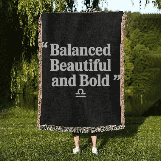 Balanced Beautiful Bold Libra Character Zodiac Woven Blankets