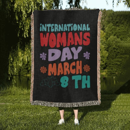 National Women's History Month 2025 Embrace Equity Woven Blankets