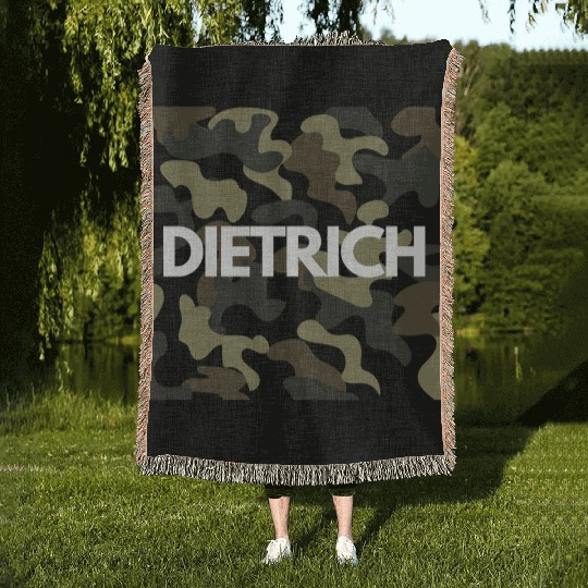 Dietrich Name Woven Blankets Men Good Quality Camouflage