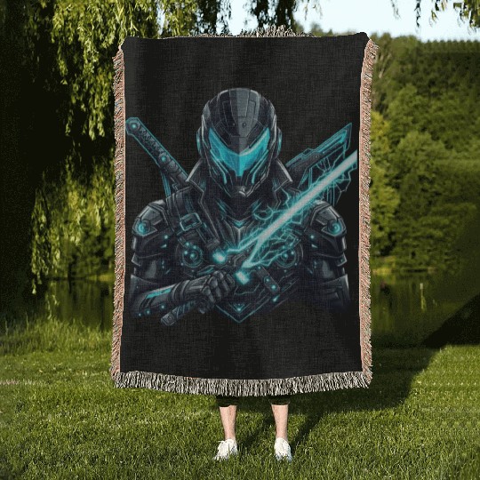 The Midnight Knight Woven Blankets