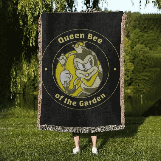 Queen Bee of the Garden Woven Blankets