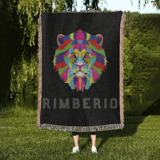 Remberio Lion Graphic Design – Bold, Creative & Pr Woven Blankets