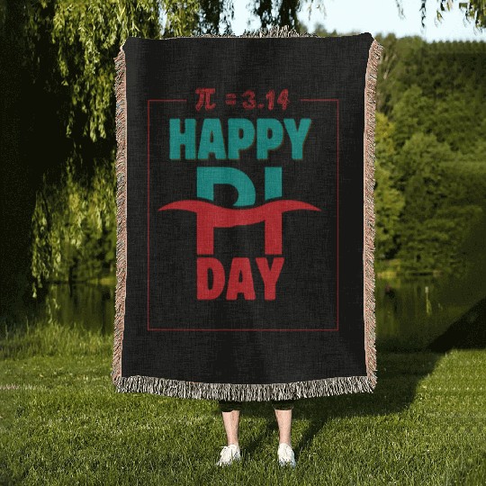 Pi Day Themed Celebration Woven Blankets
