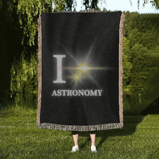 Amateur Astronomy: I Love Astronomy Woven Blankets