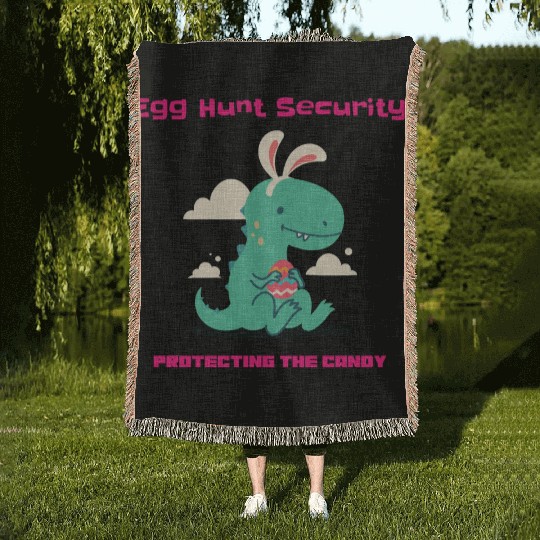 Egg Hunt Securiety Protecting the Candy Woven Blankets