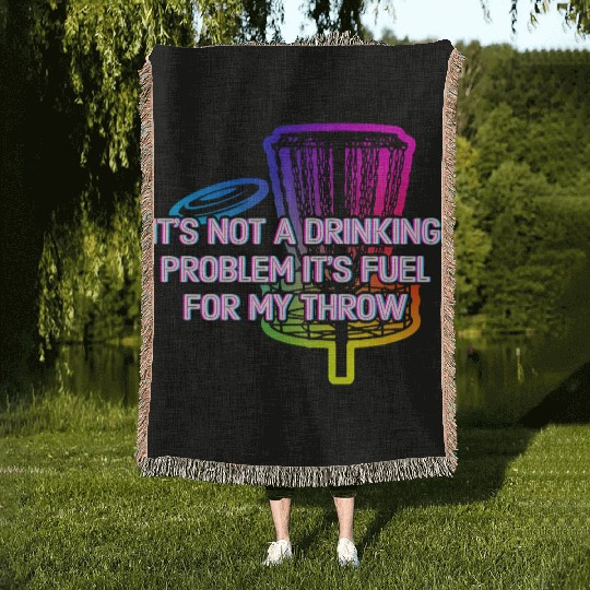 Its Fuel For My Throw Disc Golf Beer Lover Golfer Woven Blankets